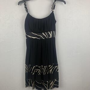 Y2K Harold's Dress Womens 8 Black Silk Milk Maid 90s Witchy Grunge
